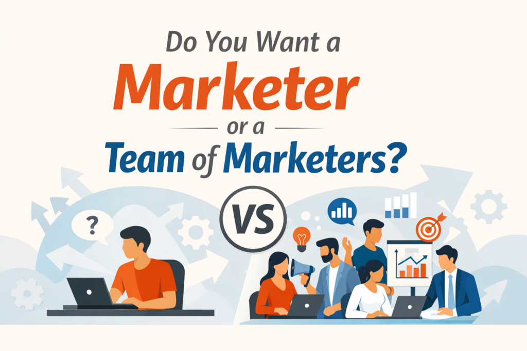 Do You Want to Hire a Marketer or a Team of Marketers? Not a hiring question. A growth question